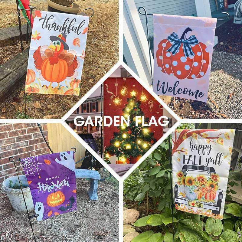 Aperturee Led Floral Truck Heart Valentines Day Yard Flag