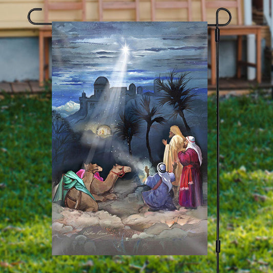 Holy Light Camel Person Paint Christmas Garden Flag